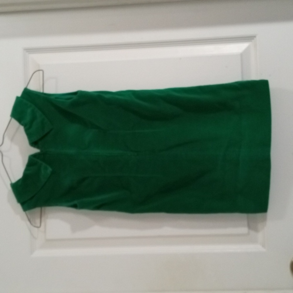 Child’s Vintage Dress Hand Crafted Green Velour Girl’s Size 6 - Picture 2 of 5